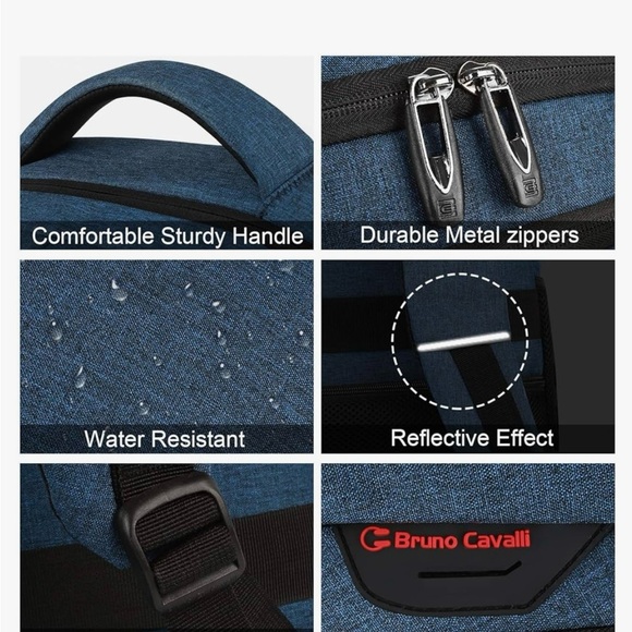 Bruno Cavalli Blue Backpack NWT - Picture 11 of 14